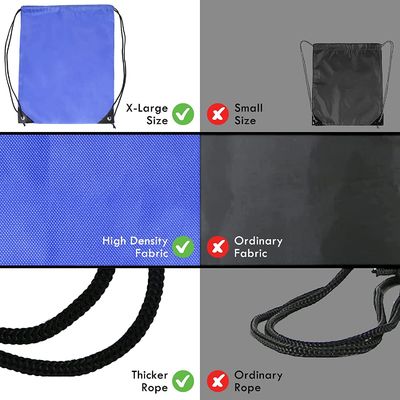Cinch in serie Tote Sackpack di cordone della borsa dello zaino della palestra antiurto molle del nero