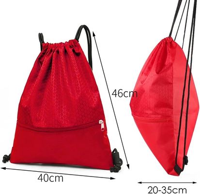 Zaino impermeabile della borsa di cordone della palestra con la borsa di nuotata della tasca dello zip per le donne degli uomini