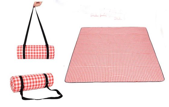 Stuoia di campeggio pieghevole su misura di picnic del tartan di logo con la protezione impermeabile di PEVA