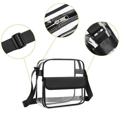 La lettera su misura di Logo Clear Crossbody Purse Bag rattoppa la chiara spalla Tote Bag della palestra approvata disponibile dello stadio