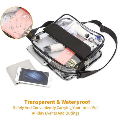 La lettera su misura di Logo Clear Crossbody Purse Bag rattoppa la chiara spalla Tote Bag della palestra approvata disponibile dello stadio