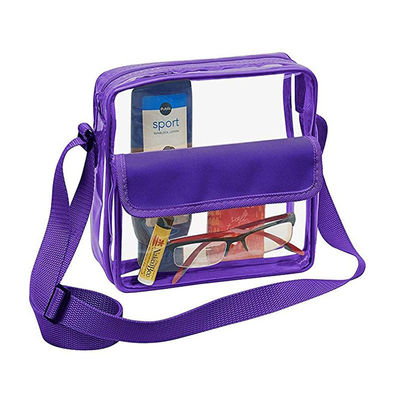 La lettera su misura di Logo Clear Crossbody Purse Bag rattoppa la chiara spalla Tote Bag della palestra approvata disponibile dello stadio