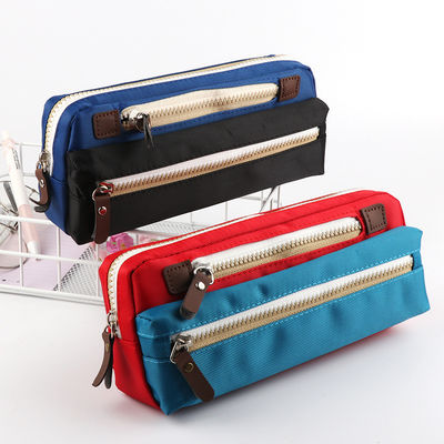 Borsa della matita della scuola dell'astuccio per le matite della tela per la borsa cosmetica di Candy degli studenti di colore della cancelleria di grande capacità semplice degli astucci per le matite