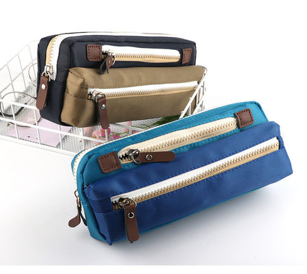 Borsa della matita della scuola dell'astuccio per le matite della tela per la borsa cosmetica di Candy degli studenti di colore della cancelleria di grande capacità semplice degli astucci per le matite