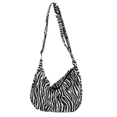 Capacità di signora Single Shoulder Bag di progettazione della zebra delle borse della tela di Eco della stampa del leopardo di modo grande