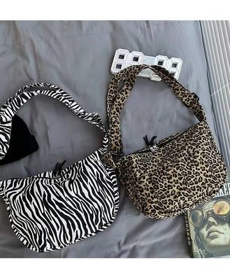 Capacità di signora Single Shoulder Bag di progettazione della zebra delle borse della tela di Eco della stampa del leopardo di modo grande