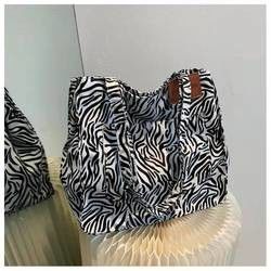 Il leopardo delle donne che stampa la tela di Eco insacca signora animale Tote Bags della zebra del modello