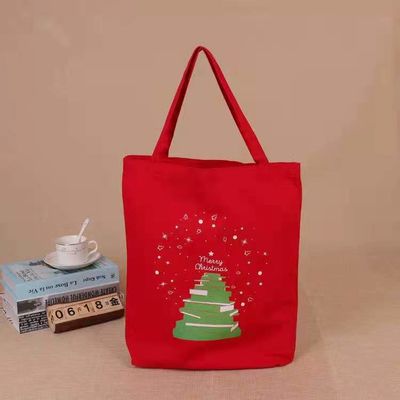 regalo riutilizzabile su misura promozionale di vendita caldo della borsa del sacchetto della spesa di Santa della borsa di totalizzatore della tela di 2021 Natale per i bambini