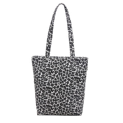 Leopardo 2022 dell'OEM che stampa il totalizzatore del cotone per borsa dei bambini della borsa a tracolla della maniglia della borsa di drogheria di stile di vita della borsa della borsa della tela delle donne la grande
