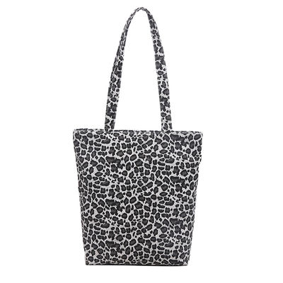 Leopardo 2022 dell'OEM che stampa il totalizzatore del cotone per borsa dei bambini della borsa a tracolla della maniglia della borsa di drogheria di stile di vita della borsa della borsa della tela delle donne la grande