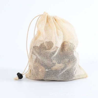 Drogheria di verdure Mesh String Backpack del cotone di cordone dello zaino organico della borsa