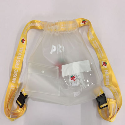 Zaino d'imballaggio amichevole del cordone della borsa di vendite della fabbrica PEVA di cordone di eco riutilizzabile caldo della borsa