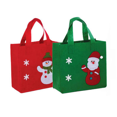 2021 nuovo Natale di vendita caldo Santa ha ritenuto la borsa riutilizzabile della maniglia del sacchetto della spesa della donna della borsa di totalizzatore per il regalo di Natale
