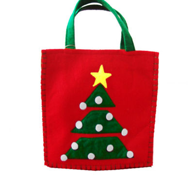 2021 nuovo Natale di vendita caldo Santa ha ritenuto la borsa riutilizzabile della maniglia del sacchetto della spesa della donna della borsa di totalizzatore per il regalo di Natale