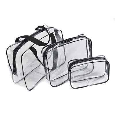 ODM PVC Cosmetic Bag Organizer Clear Toiletry Bag Set For Lady