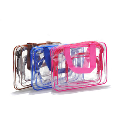 ODM PVC Cosmetic Bag Organizer Clear Toiletry Bag Set For Lady
