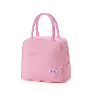 Borsa più fresca isolata rosa su ordinazione del pranzo con servizio dell'OEM per scuola