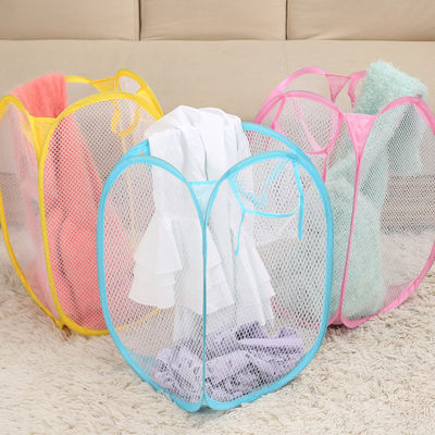 Canestro di lavanderia di plastica pieghevole in serie dei pp Mesh Laundry Bag