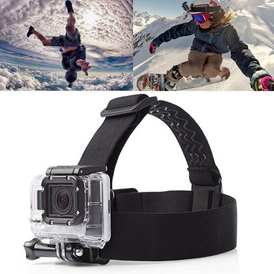 Accessori regolabili della macchina fotografica di azione del cablaggio   Supporto capo antiscorrimento elastico della cinghia per l'eroe SJCAM AKASO Xiaoyi Yi 4k DJI di GoPro