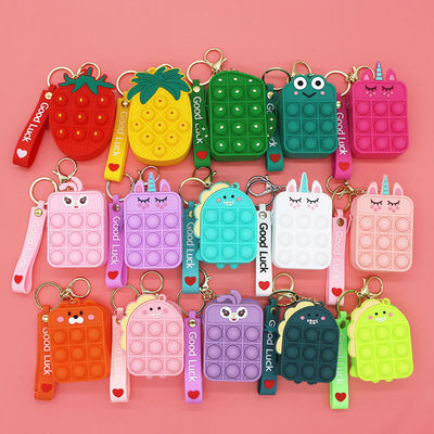 La spinta di irrequietezza bolle sacco per cadaveri inter- della silice delle signore del portafoglio di Toy Rainbow Unicorn Coin Purse