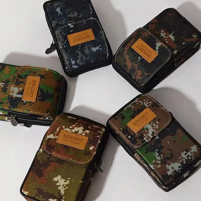 Multi portafoglio a 6,5 pollici impermeabile della clip della cinghia del sacchetto della vita del telefono della tela di funzione per l'uomo