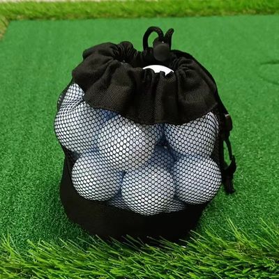 Pallina da tennis di golf di stoccaggio di Mesh Pocket Net Pouch For della borsa di cordone di sport del poliestere