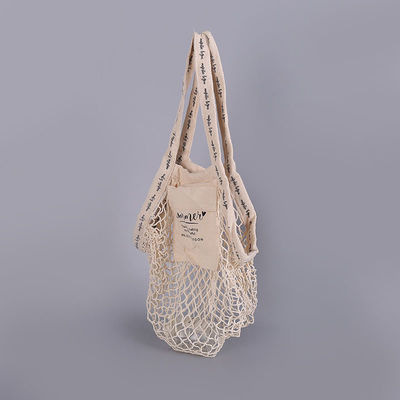 Tasca di compera di Mesh Bags With Custom Logo delle grandi donne della borsa netta del cotone organico