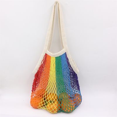 Tasca di compera di Mesh Bags With Custom Logo delle grandi donne della borsa netta del cotone organico