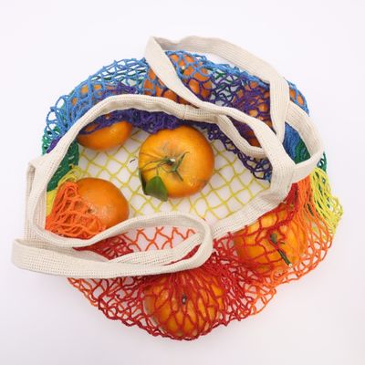 Tasca di compera di Mesh Bags With Custom Logo delle grandi donne della borsa netta del cotone organico