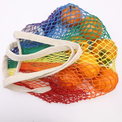 Tasca di compera di Mesh Bags With Custom Logo delle grandi donne della borsa netta del cotone organico