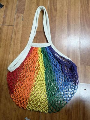 Tasca di compera di Mesh Bags With Custom Logo delle grandi donne della borsa netta del cotone organico