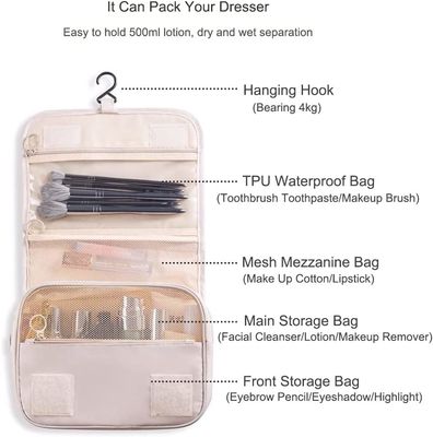 Le grandi donne di Oxford viaggiano organizzatore cosmetico Dopp Kit Hanging della borsa
