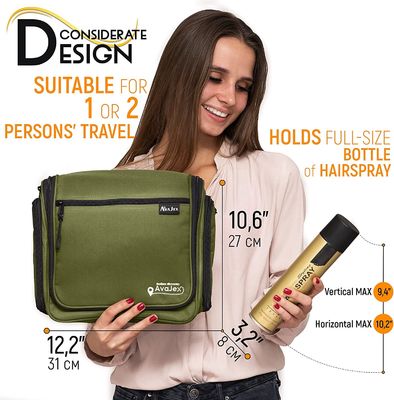 La grande borsa d'attaccatura dell'articolo da toeletta di viaggio per gli uomini e le donne impermeabilizzano la borsa con il gancio per i cosmetici di trucco degli articoli da toeletta