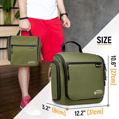 La grande borsa d'attaccatura dell'articolo da toeletta di viaggio per gli uomini e le donne impermeabilizzano la borsa con il gancio per i cosmetici di trucco degli articoli da toeletta