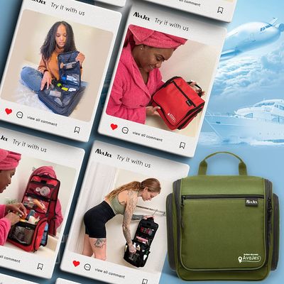 La grande borsa d'attaccatura dell'articolo da toeletta di viaggio per gli uomini e le donne impermeabilizzano la borsa con il gancio per i cosmetici di trucco degli articoli da toeletta
