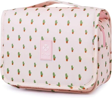 Borsa portatile di trucco degli articoli da toeletta della borsa di viaggio della borsa cosmetica impermeabile del cactus per le donne