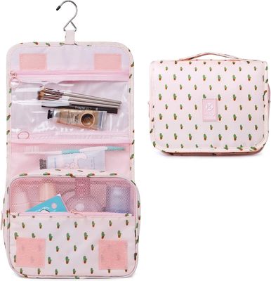 Borsa portatile di trucco degli articoli da toeletta della borsa di viaggio della borsa cosmetica impermeabile del cactus per le donne