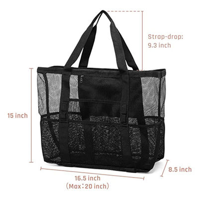 Borse della spiaggia di picnic di conservazione di calore di Mesh Transparent Bag Double Layer delle donne grandi