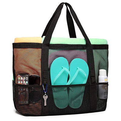 Borse della spiaggia di picnic di conservazione di calore di Mesh Transparent Bag Double Layer delle donne grandi