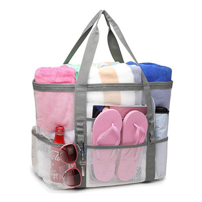 Borse della spiaggia di picnic di conservazione di calore di Mesh Transparent Bag Double Layer delle donne grandi