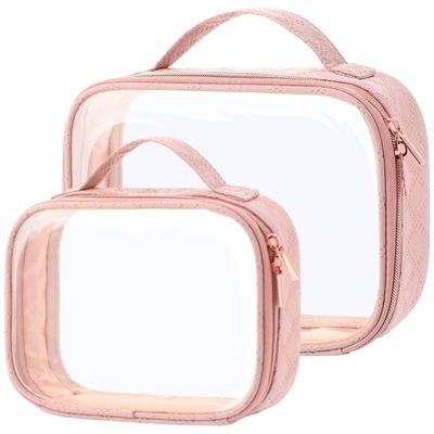 Il chiaro trucco insacca la borsa impermeabile dell'articolo da toeletta con le grandi chiare borse dell'articolo da toeletta della maniglia