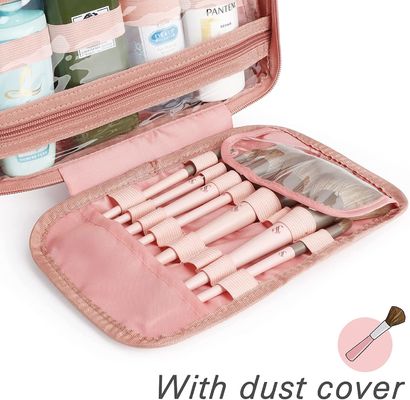 Organizzatore cosmetico di viaggio della borsa dell'articolo da toeletta di trucco della borsa di viaggio di trucco della borsa nera portatile di caso cosmetico