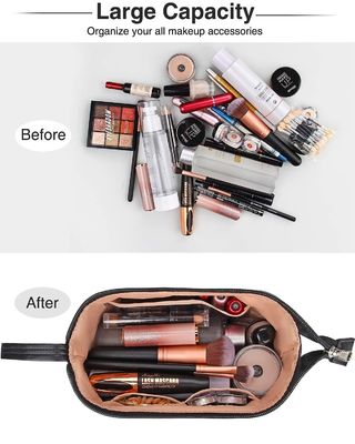 Borsa cosmetica dei cosmeticbags delle signore di doppio strato di viaggio impermeabile portatile della chiusura lampo con la maniglia