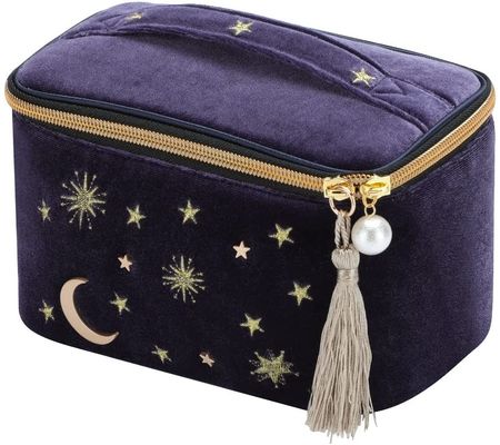 Borsa conveniente di trucco di protezione di scossa di trucco della borsa di blu navy dell'oca-giù pratica durevole e squisita del cielo