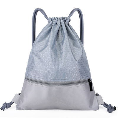 Borsa di scuola tropicale riutilizzabile su ordinazione del poliestere del cordone della borsa di corda di tirata per all'aperto