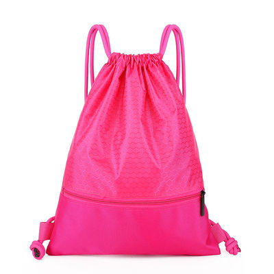 Borsa di scuola tropicale riutilizzabile su ordinazione del poliestere del cordone della borsa di corda di tirata per all'aperto