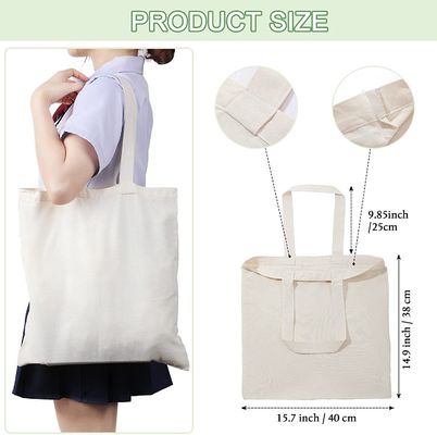 Tela riutilizzabile semplice Tote Bag For Shopping del cotone del regalo