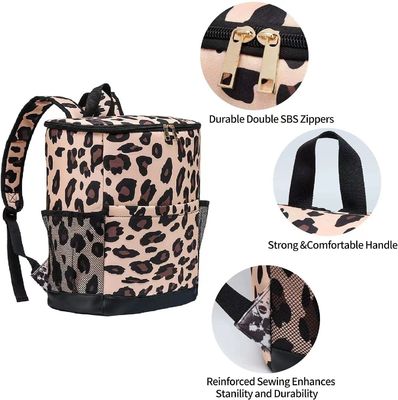 Consegna impermeabile dell'alimento della borsa di picnic dello zaino più fresco isolata tela del leopardo