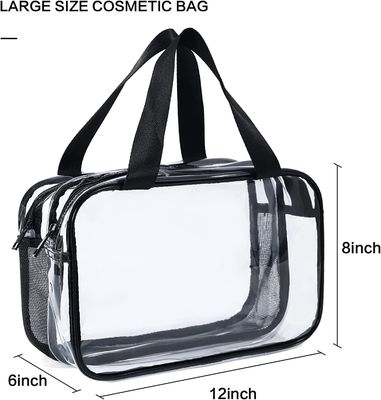 Borsa trasparente impermeabile di trucco di trucco della borsa dell'articolo da toeletta della borsa della grande borsa trasparente trasparente di viaggio