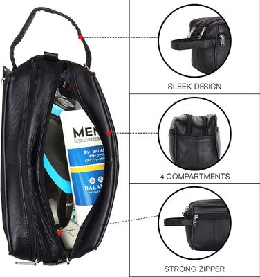 La borsa durevole dell'articolo da toeletta della capacità della lager che appende il corredo di Dopp per gli uomini innaffia la borsa di rasatura resistente per il viaggio